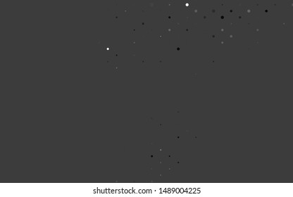 Light Silver, Gray vector cover with spots. Blurred decorative design in abstract style with bubbles. Pattern for beautiful websites.