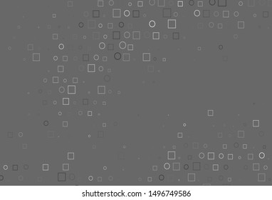 Light Silver, Gray vector cover with circles, cubes. Abstract illustration with colorful circles, rectangles. Completely new template for your brand book.