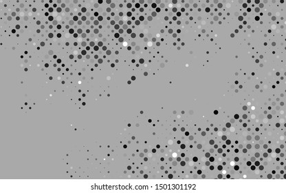 Light Silver, Gray vector cover with spots. Blurred decorative design in abstract style with bubbles. Pattern for beautiful websites.