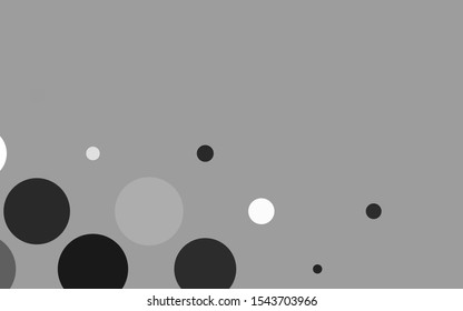 Light Silver, Gray vector cover with spots. Abstract illustration with colored bubbles in nature style. Pattern for ads, booklets.