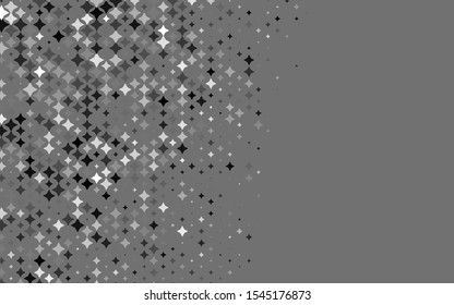 Light Silver, Gray vector cover with small and big stars. Blurred decorative design in simple style with stars. Best design for your ad, poster, banner.