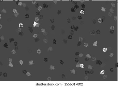 Light Silver, Gray vector cover with spots. Illustration with set of shining colorful abstract circles. Design for business adverts.