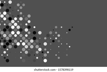 Light Silver, Gray vector cover with spots. Illustration with set of shining colorful abstract circles. Design for posters, banners.