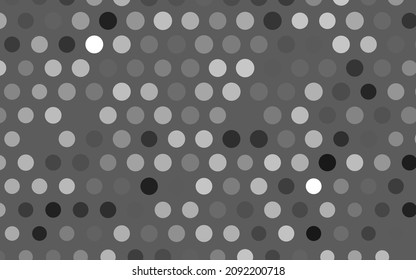 Light Silver, Gray vector cover with spots. Beautiful colored illustration with blurred circles in nature style. Pattern of water, rain drops.