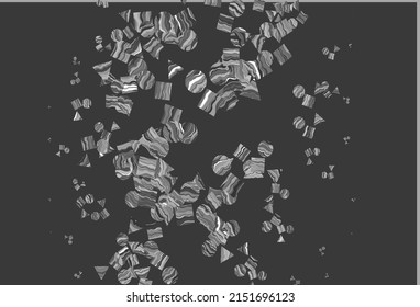 Light Silver, Gray vector cover in polygonal style with circles. Illustration with set of colorful circles, triangles, squares. Modern template for your landing page.