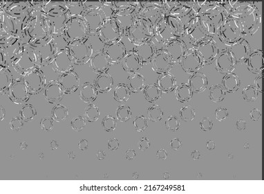 Light silver, gray vector cover with spots. Blurred bubbles on abstract background with colorful gradient. Template for your brand book.