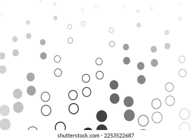 Light Silver, Gray vector cover with spots. Blurred decorative design in abstract style with bubbles. Design for business adverts.