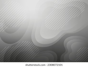 Plata clara, cubierta vectorial gris con líneas largas. Ilustración abstracta geométrica moderna con staves. El modelo puede utilizarse para anuncios comerciales, folletos, folletos