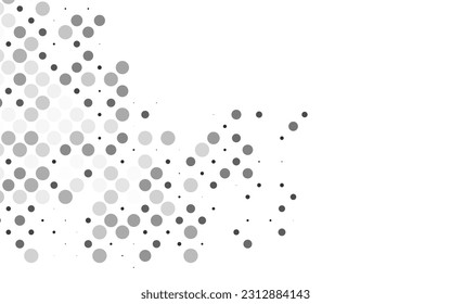Light Silver, Gray vector cover with spots. Illustration with set of shining colorful abstract circles. Design for posters, banners.
