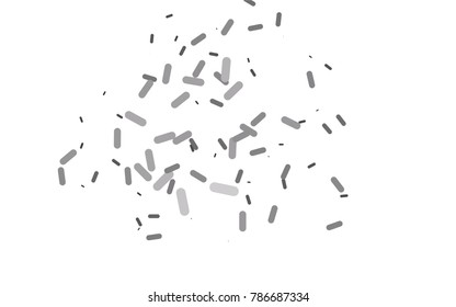 Light Silver, Gray vector cover with rounded stripes. Decorative shining illustration with lines on abstract template. The template can be used as a background.