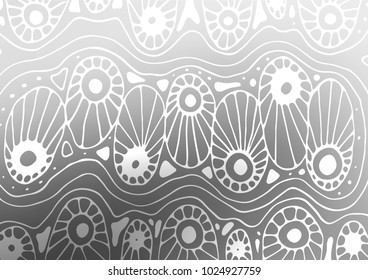 Light Silver, Gray vector doodle blurred template. A completely new color illustration in doodle style. Brand-new design for your business.