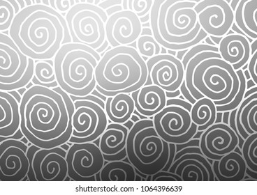 Light Silver, Gray vector doodle blurred background. Colorful illustration in abstract style with doodles and Zen tangles. The elegant pattern can be used as a part of a brand book.