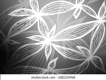 Light Silver, Gray vector doodle blurred background. Glitter abstract illustration with doodles and Zen tangles. The pattern can be used for wallpapers and coloring books.