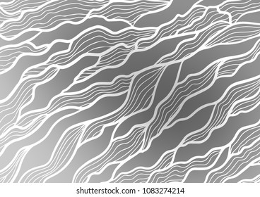 Light Silver, Gray vector doodle blurred texture. An elegant bright illustration with lines in Natural style. A new texture for your design.