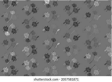 Light Silver, Gray vector doodle backdrop. Creative illustration in simple style with leaves. Completely new design for your business.