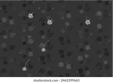 Light Silver, Gray vector doodle layout. Abstract leaves with gradient on simple background. Brand new style for your business design.