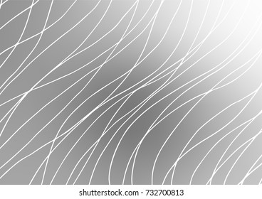 Light Silver, Gray vector doodle blurred pattern. An elegant bright illustration with lines in Natural style. A new texture for your design.