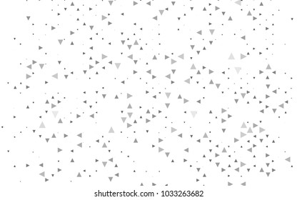 Light Silver, Gray vector geometric simple minimalistic background, which consist of triangles on white background. Triangular pattern with gradient for your business design. 