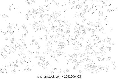 Light Silver, Gray vector geometric simple minimalistic background, which consist of triangles on white background. Triangular pattern with gradient for your business design. 