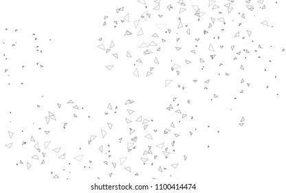 Light Silver, Gray vector geometric simple minimalistic background, which consist of triangles on white background. Triangular pattern with gradient for your business design. 