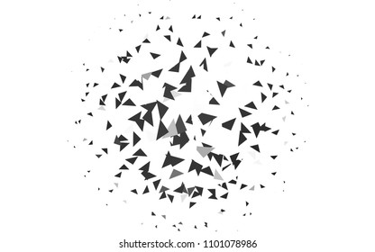 Light Silver, Gray vector geometric simple minimalistic background, which consist of triangles on white background. Triangular pattern with gradient for your business design. 