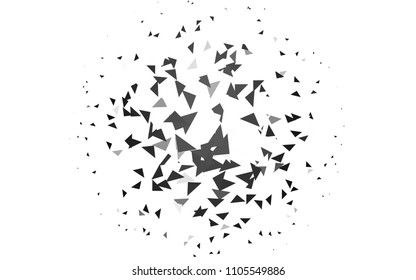 Light Silver, Gray vector geometric simple minimalistic background, which consist of triangles on white background. Triangular pattern with gradient for your business design. 