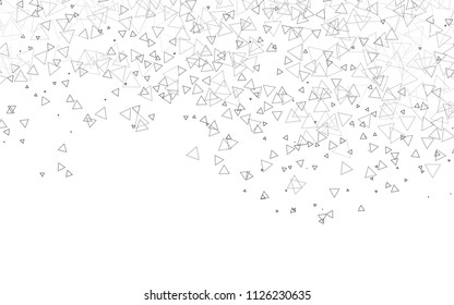 Light Silver, Gray vector geometric simple minimalistic background, which consist of triangles on white background. Triangular pattern with gradient for your business design. 