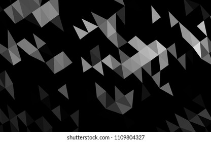 Light Silver, Gray vector hexagon mosaic texture. A vague abstract illustration with gradient. The polygonal design can be used for your web site.