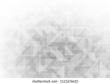 Light Silver, Gray vector hexagon mosaic texture. Brand new colored illustration in blurry style with gradient. Triangular pattern for your business design.