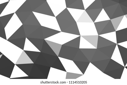 Light Silver, Gray vector hexagon mosaic triangle mosaic. Colorful illustration in abstract style with gradient. The textured pattern can be used for background.