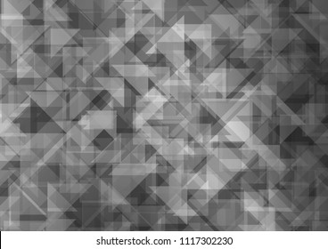 Light Silver, Gray vector hexagon mosaic triangle mosaic. An elegant bright illustration with gradient. Brand new design for your business.