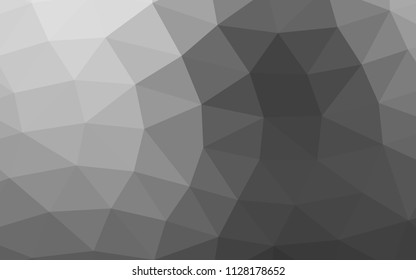 Light Silver, Gray vector hexagon mosaic triangle mosaic. An elegant bright illustration with gradient. The polygonal design can be used for your web site.