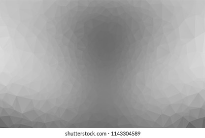 Light Silver, Gray vector hexagon mosaic texture. Shining illustration, which consist of triangles. The completely new template can be used for your brand book.