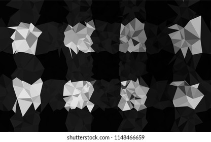 Light Silver, Gray vector hexagon mosaic template. Glitter abstract illustration with an elegant design. The elegant pattern can be used as part of a brand book.