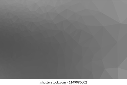 Light Silver, Gray vector hexagon mosaic texture. A vague abstract illustration with gradient. Brand new design for your business.