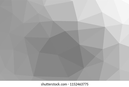 Light Silver, Gray vector hexagon mosaic template. Brand new colored illustration in blurry style with gradient. The completely new template can be used for your brand book.
