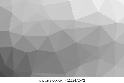 Light Silver, Gray vector hexagon mosaic texture. Modern geometrical abstract illustration with gradient. The polygonal design can be used for your web site.