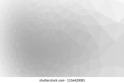 Light Silver, Gray vector hexagon mosaic cover. Creative illustration in halftone style with gradient. A completely new design for your business.