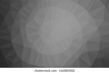 Light Silver, Gray vector hexagon mosaic template. Geometric illustration in Origami style with gradient.  The best triangular design for your business.