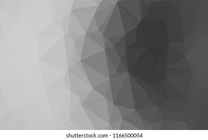 Light Silver, Gray vector hexagon mosaic template. Colorful abstract illustration with gradient. The best triangular design for your business.