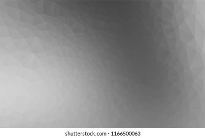 Light Silver, Gray vector hexagon mosaic template. Colorful abstract illustration with gradient. The textured pattern can be used for background.
