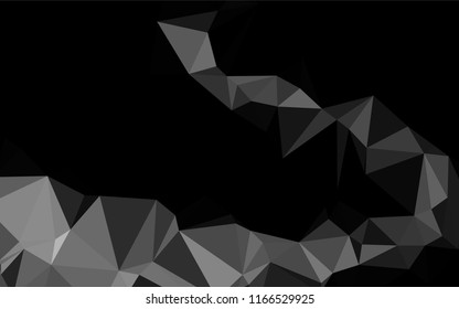 Light Silver, Gray vector hexagon mosaic template. Creative geometric illustration in Origami style with gradient. Brand new style for your business design.
