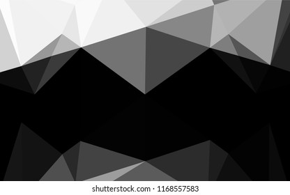 Light Silver, Gray vector hexagon mosaic texture. A sample with polygonal shapes. The template can be used as a background for cell phones.