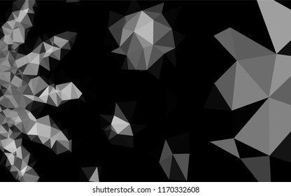 Light Silver, Gray vector hexagon mosaic template. Creative illustration in halftone style with gradient. The completely new template can be used for your brand book.