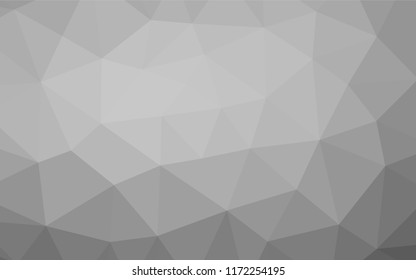 Light Silver, Gray vector hexagon mosaic texture. Colorful illustration in abstract style with gradient. The template can be used as a background for cell phones.