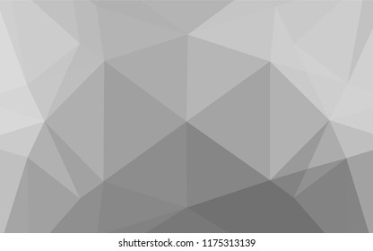 Light Silver, Gray vector hexagon mosaic texture. Modern geometrical abstract illustration with gradient. The elegant pattern can be used as part of a brand book.