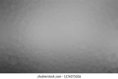 Light Silver, Gray vector hexagon mosaic template. A vague abstract illustration with gradient. The completely new template can be used for your brand book.