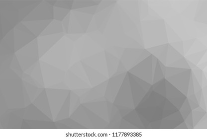 Light Silver, Gray vector hexagon mosaic template. Brand new colored illustration in blurry style with gradient. A completely new template for your business design.