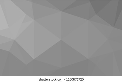 Light Silver, Gray vector hexagon mosaic template. Modern geometrical abstract illustration with gradient. Brand new design for your business.