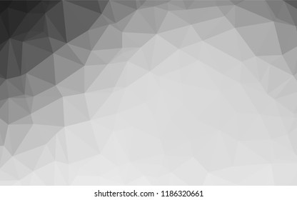 Light Silver, Gray vector hexagon mosaic texture. A vague abstract illustration with gradient. The polygonal design can be used for your web site.